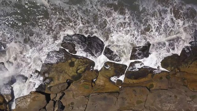 Coast of Mar del Plata Argentina – 4k drone video of the Argentinian coast and downtown area of Mar del Plata Casino Central in spring time.  Buenos Aires Capital Federal district  