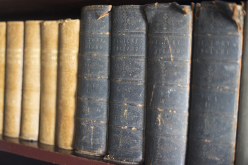 Bookshelf closeup