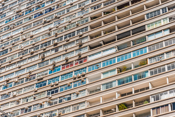 Windows of Residential Building at Financial Center of Paulista Avenue, Sao Paulo SP