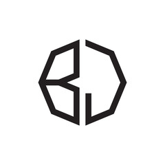 two letter BJ octagon logo