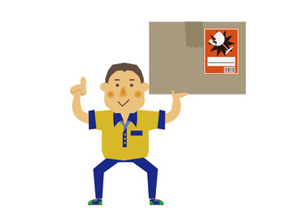 物流倉庫の作業員。配達する人。仕事中の人。