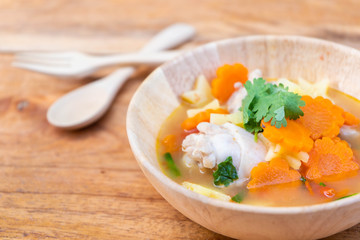 chicken soup with potato and carrot