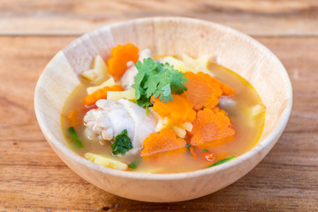 chicken soup with potato and carrot