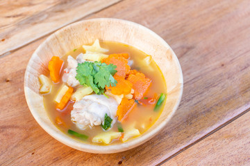 chicken soup with potato and carrot