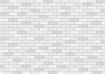 White brick wall background. Vector illustration
