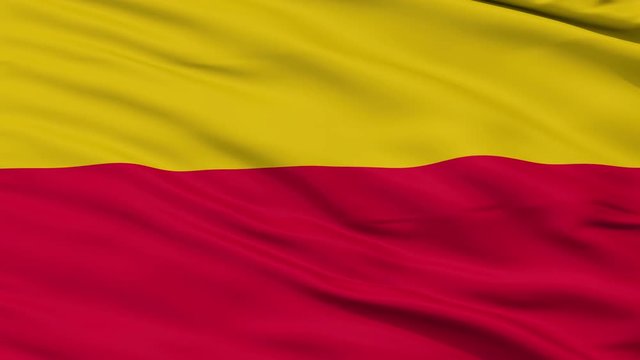 Culemborg closeup flag, city of Netherlands, realistic animation seamless loop - 10 seconds long