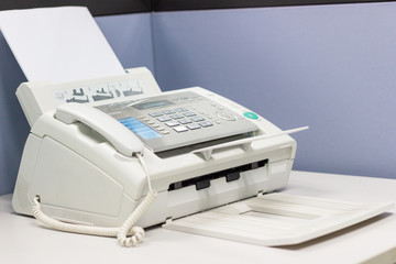 the fax machine in the work office at Bangkok of Thailand