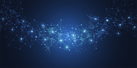 Internet connection, abstract sense of science and technology graphic design background. Vector illustration