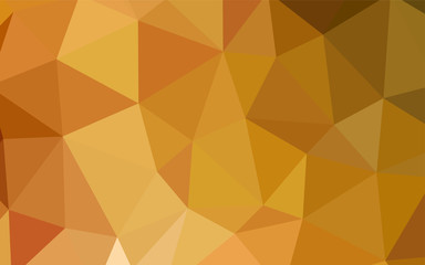 Light Orange vector gradient triangles pattern.