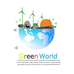 Green world ecology concept.