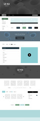 Light Blue, Green vector web ui kit with lamp shapes.