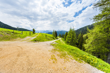 Fototapeta na wymiar Dirt road in Austria