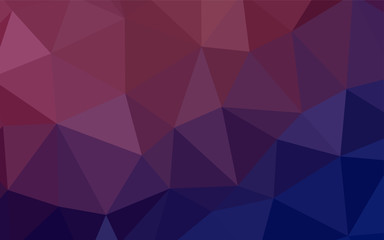 Dark Pink, Blue vector polygonal pattern.