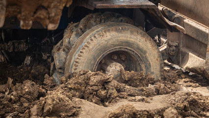 Wheels sank while working