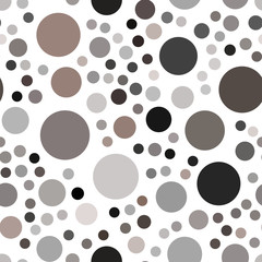 Dark Brown vector seamless background with bubbles.