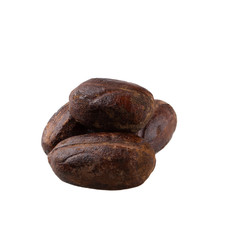 Fototapeta na wymiar Dry nutmeg spice isolated on a white background