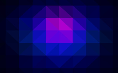 Dark Pink, Blue vector triangle mosaic template.