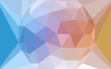 Light Blue, Yellow vector low poly layout with a diamond.