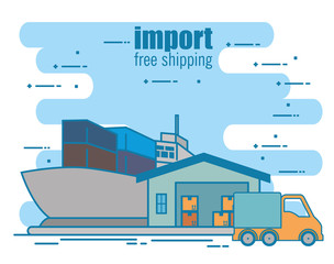 import free shipping set icons