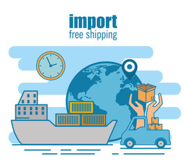 import free shipping set icons