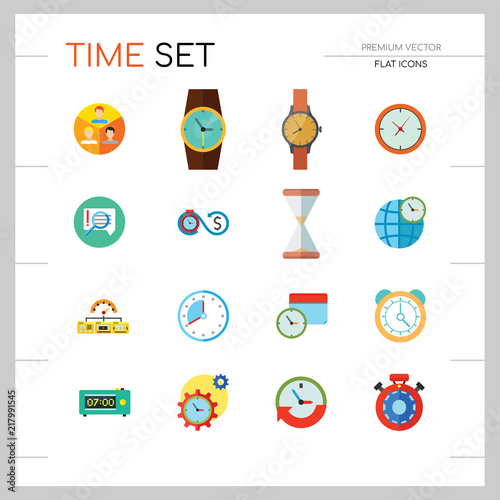 "Time Icon Set. Time Is Money Time Management Calendar Time World Alarm