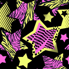 Fototapeta na wymiar Abstract girl t-shirtl seamless rough grunge pattern, modern design template.
