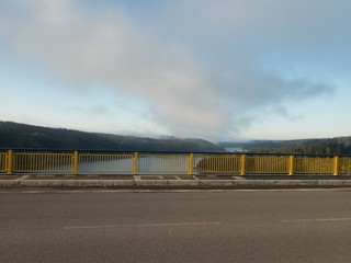 railing on the zdakovsky most at orlik dam