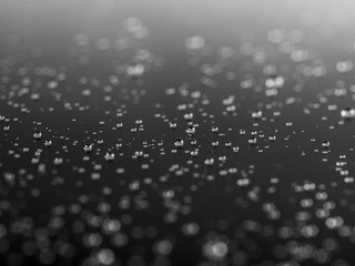 water drops in black