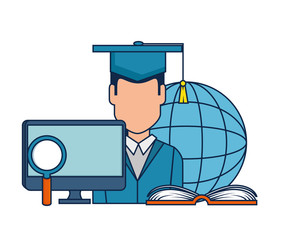 education on line with graduated