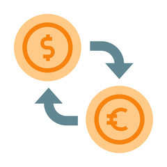 Currency exchange flat illustration