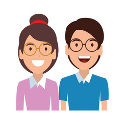 young couple avatar character