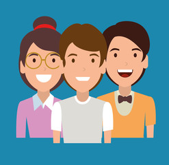 Fototapeta premium young people avatars characters