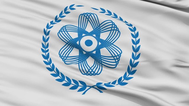 Seversk closeup flag, city of Russia, realistic animation seamless loop - 10 seconds long