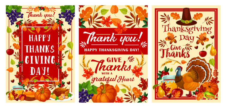 Thanksgiving Day holiday greeting banner design