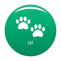 Cat step icon. Simple illustration of cat step vector icon for any design green