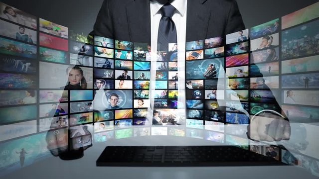 Video archives concept.