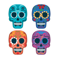 mexican culture set skull mask