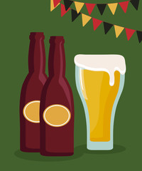 Oktoberfest festival design with icon vectot ilustration