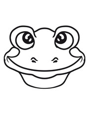 gesicht kopf frosch sitzend süß niedlich klein comic cartoon clipart