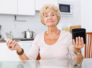 Senior woman is upset