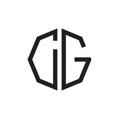 two letter DG octagon logo