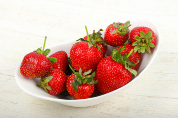Strawberry in the bowl