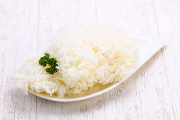 Picked wood mushroom