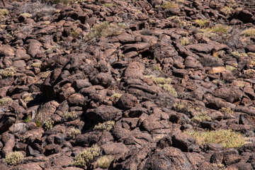Abgekühlte Lava auf dem Teide in Teneriffa