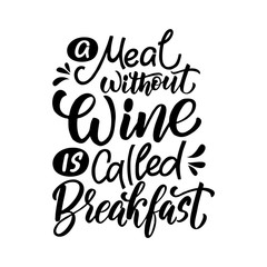 Wine menu. Wine bar. Handdrawn lettering 