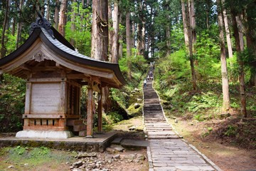 国宝 羽黒山五重塔周辺の風景