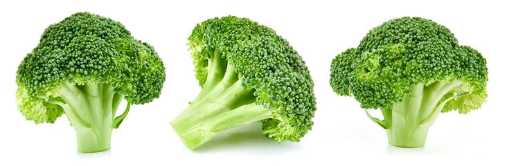 Abwaschbare Fototapete Frisches Gemüse roher Brokkoli isoliert