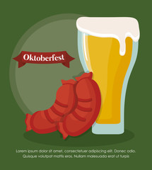 Oktoberfest festival design with icon vectot ilustration