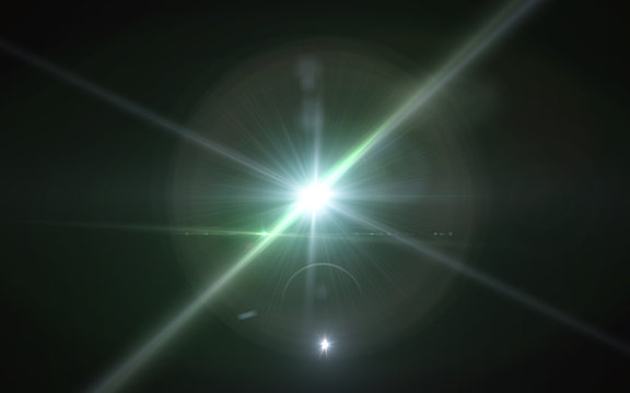 Abstract image of sun burst lighting flare. vintage shinny effect.Orb light flare