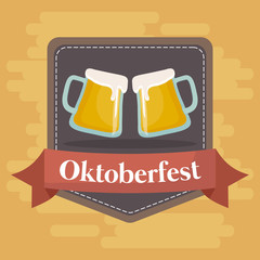 Naklejka premium Oktoberfest festival design with icon vectot ilustration